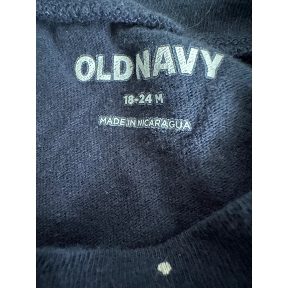 Old Navy Astronaut Stem Space Long Sleeve Unisex Top Size 18-24 Months Navy
